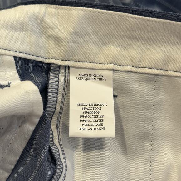 Theory Men’s Blue Plaid Cotton Shorts in Size 32 - Picture 3 of 6